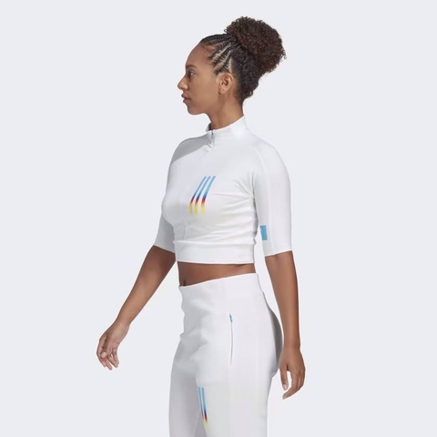 Áo Phông Adidas Nữ Chính Hãng - SLIM FIT MISSION VICTORY - Trắng | JapanSport HN1611