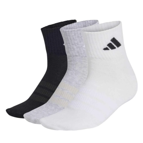Set Tất Adidas Chính Hãng - Cushioned Sportswear Crew Socks 3 Pairs - Xám - Đen - Trắng | JapanSport KC9624