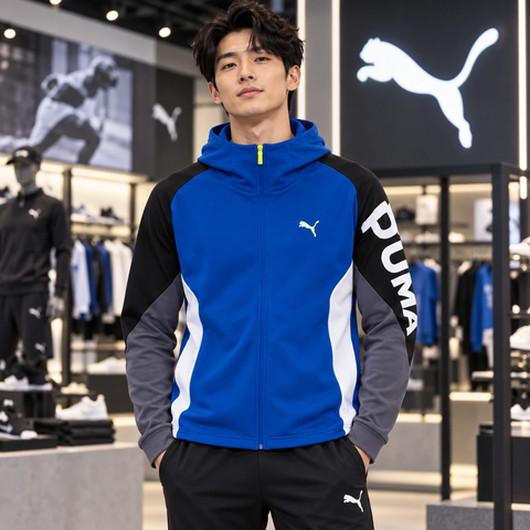 Áo Khoác Puma Chính Hãng -  TAD Knit Jacket - Màu xanh  | JapanSport 527046-45