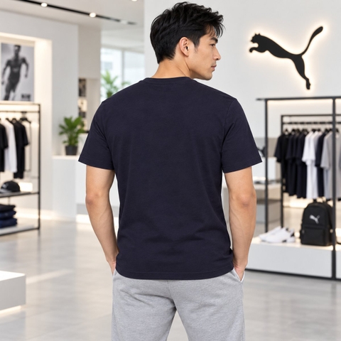 Áo Phông Puma Chính hãng - ESS LOGO LAB Story 2 T-Shirt - Màu Đen | JapanSport 694147-16