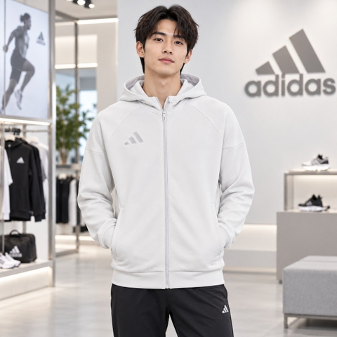 Áo Hoodie Nam Adidas - Tiro 25 Full-Zip Hoodie - Màu Trắng | JapanSport JC5130