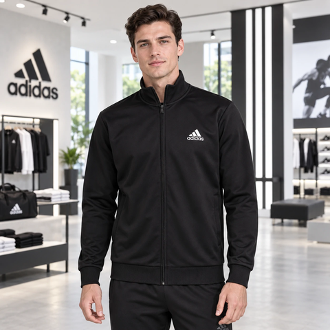 Áo khoác Adidas Nam Chính Hãng - M ESS SL Tracksuit - Đen | JapanSport GK9656