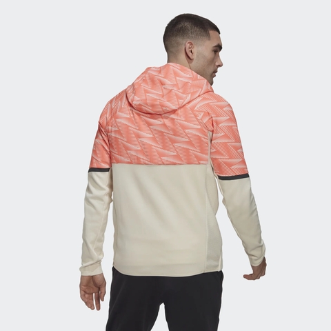 Áo HOODIE Adidas Nam Chính Hãng - Designed for Gameday Full-Zip Hoodie - Đỏ/Trắng | JapanSport HL3851