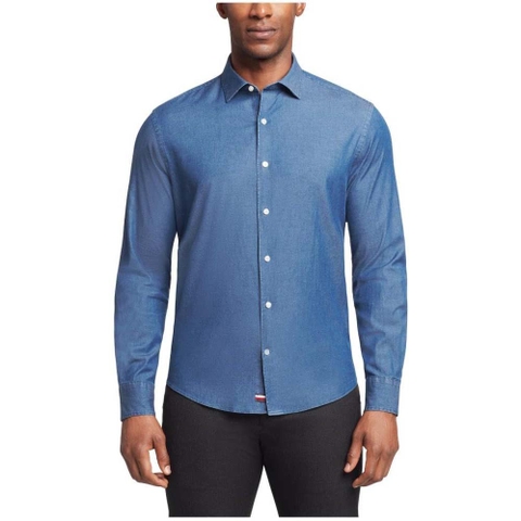 Áo sơ mi Tommy Hilfiger Chính hãng - Regular Fit Button Down Dress Shirt - Màu Xanh | JapanSport 24N1973400