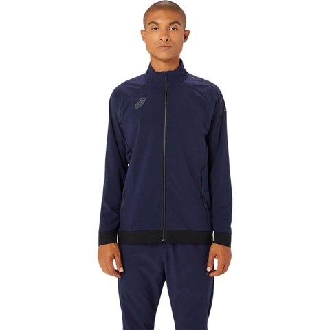 Áo Khoác Asics Chính Hãng - Soccer Wear Stretch Cross Soccer - Màu Xanh | JapanSport 2101a263-405