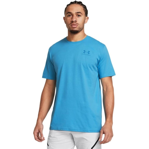 Áo phông Under Armour Chính hãng - Sportstyle Colorblock - Màu Xanh | JapanSport 1326799-434