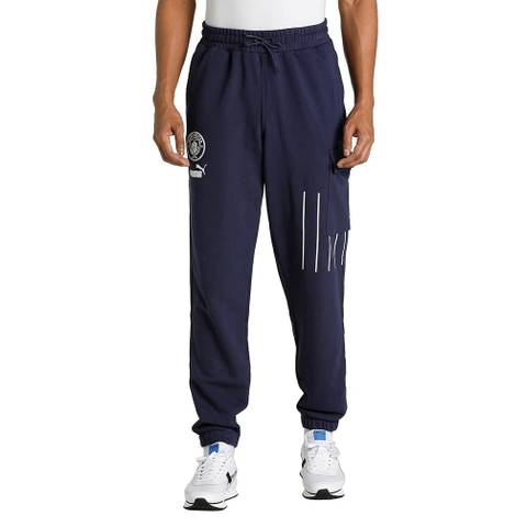 Quần Dài Puma Chính Hãng - Manchester City 22/23 FTBLCULTURE Sweat Cargo  - Màu Navy | JapanSport 767797-25