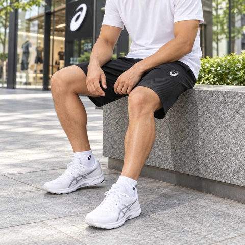 Quần Asics Chính Hãng - Team Double Cross Shorts - Màu Đen | JapanSport 2101A131-001