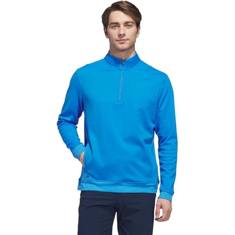 Áo Dài Tay Adidas Nam Chính Hãng - Ultimate365+ Climawarm Brushed Quarter-zip - Màu Xanh | JapanSport KC1119