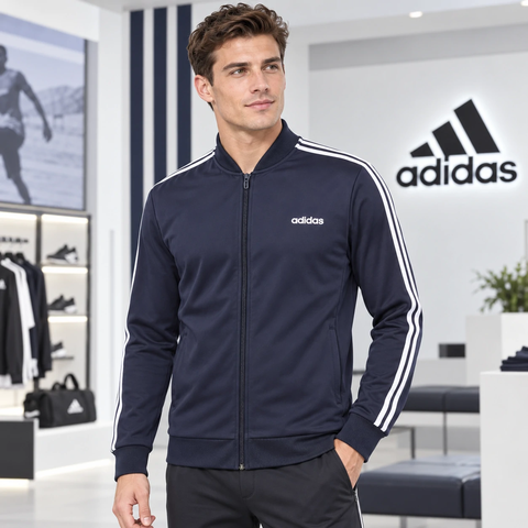 Áo khoác nam Adidas Chính Hãng - 3-Stripes Track Suit - Blue | JapanSport DV2468