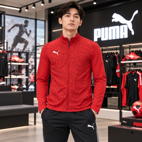 Áo Khoác Puma Chính Hãng -  TEAMFINAL Training Jacket - Màu đỏ  | JapanSport 660803-01