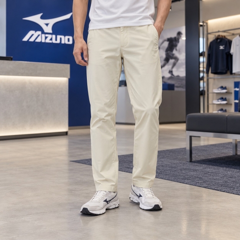 Quần Mizuno Nam Chính Hãng -  BUDDY Tech Shield Tapered Pants - Màu Cream White | JapanSport B2MFB51003