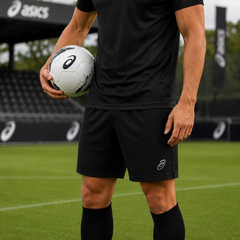 Quần short Nam Asics Chính Hãng - Dry Graphic Shorts Soccer Wear - Màu Đen | JapanSport 2101A196-001