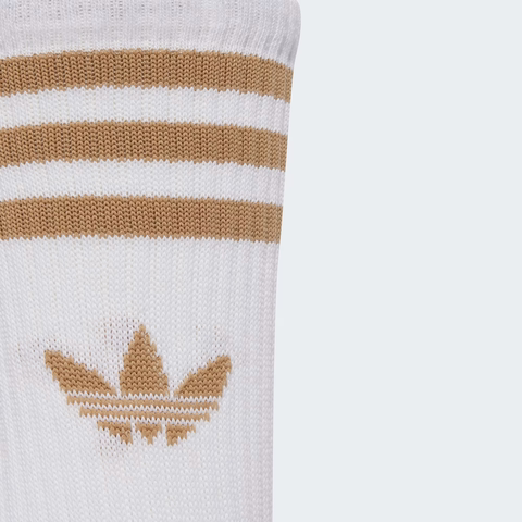 Set Tất Adidas Chính Hãng - Bộ 3 đôi tất cao cổ - Màu Trắng sọc Vàng | JapanSport JV7407
