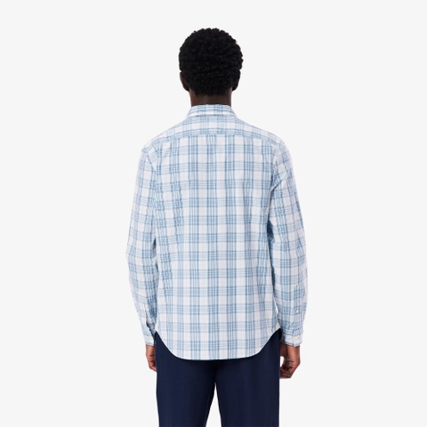 Áo Sơ Mi Lacoste Chính Hãng - Stretch Plaid Shirt - Màu Xanh | JapanSport  CH3745-51-CGI