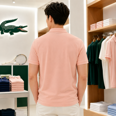 Áo Polo Lacoste Chính hãng - Regular Fit Cotton Blend Polo Shirt - Màu Hồng | JapanSport DH5138-51-UI2