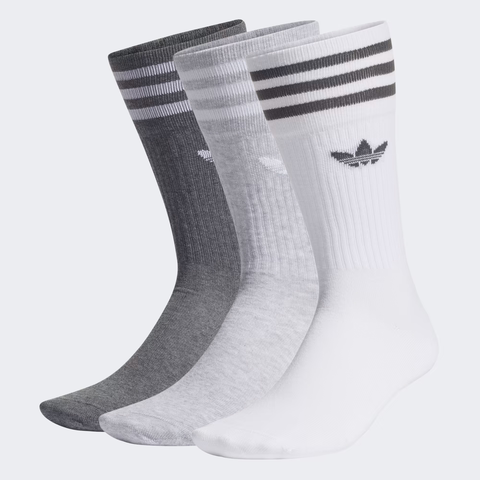 Set Tất Adidas Chính Hãng - Bộ 3 đôi tất cao cổ - Màu Xám/Trắng/Xám Đen | JapanSport H62021