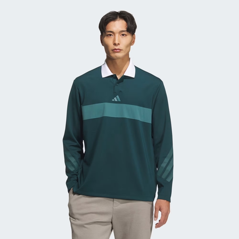 Áo Polo Dài Tay Adidas Nam Chính Hãng - Polo Shirt Long Sleeve - Màu Xanh | JapanSport JM9580
