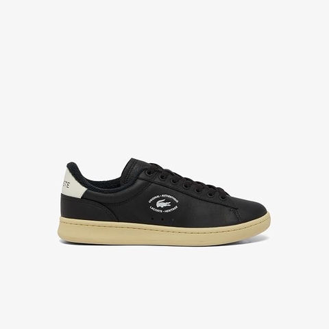 Giày Lacoste Nữ Chính Hãng - Carnaby Set Leather Sneakers - Màu Đen | JapanSport 7-48SFA00173E6
