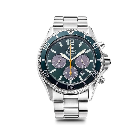Đồng hồ chính hãng Orient Nam - ORIENT MAKO SOLAR CHRONOGRAPH GREEN 43MM | JapanSport RN-TX0204E