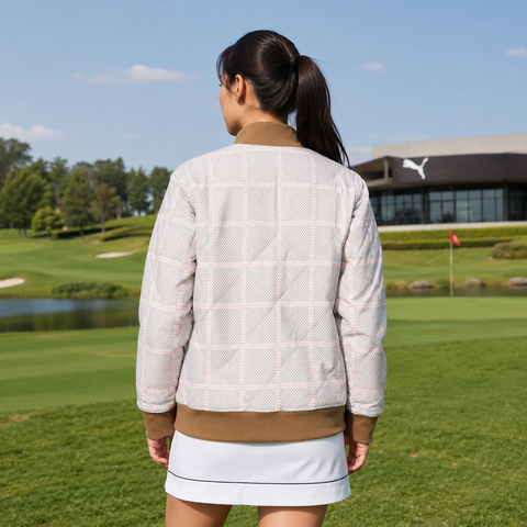 Áo Khoác Puma Chính Hãng - for women with classic plaid - Màu Trắng | JapanSport 624969-04