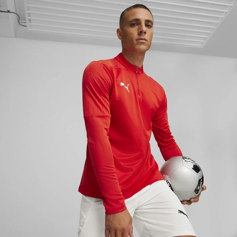 Áo Khoác Puma Nam Chính Hãng - teamFINAL Training 1/4 Zip Top - Màu Đỏ | JapanSport 659366-01