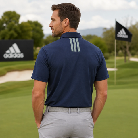 Áo Polo Adidas Nam Chính Hãng - Twistknit Short Sleeve Pocket - Navy | JapanSport JG1319