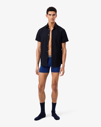 Quần Boxer Lacoste Chính hãng - Jersey Boxer Briefs 3-Pack - Màu Xanh/Đỏ | JapanSport 6H1290-51 W64
