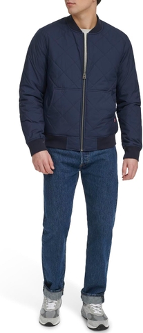 Áo Khoác Levi's Nam Chính Hãng - Men’s Diamond Quilted Bomber Jacket - Màu Navy | JapanSport LM4RP488   NVY