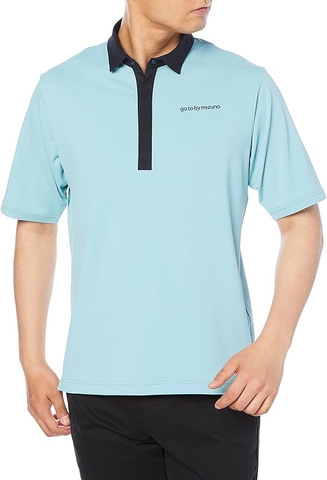 Áo Polo Mizuno Chính Hãng - 3D Mesh Stretch - Màu Xanh | JapanSport B2MA2031-26