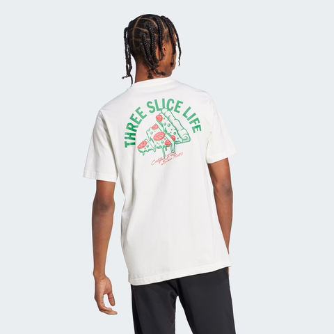 Áo Phông Adidas Nam Chính Hãng - Graphic Lounge Pizza - Màu Trắng | JapanSport JJ4016