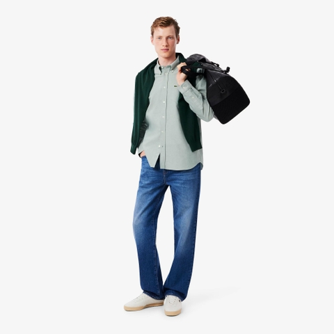 Áo Sơ Mi Lacoste Chính Hãng - Regular Fit Oxford Shirt- Màu Green| JapanSport CH1911-51-737