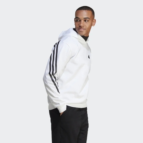Áo Khoác Adidas Nam Chính Hãng - FUTURE ICONS 3-STRIPES HOODIE - Trắng | JapanSport IC6720