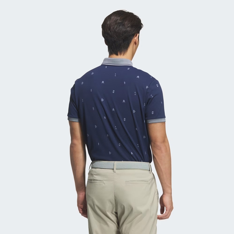 Áo Polo Adidas Nam Chính Hãng - MONOGRUM SHORT-SLEEVE POLO SHIRT - Màu Navy | JapanSport JZ4364