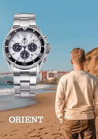 Đồng hồ chính hãng Orient Nam - ORIENT MAKO SOLAR CHRONOGRAPH GREEN 43MM | JapanSport RN-TX0204E