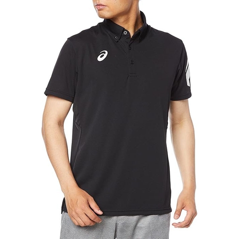 Áo Polo Asics Chính Hãng - LIMO GEL-COOL Button Down Polo - Màu Đen | JapanSport 2031C888-001