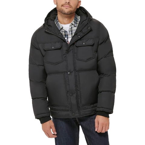 Áo Khoác Levi's Chính Hãng - Performance Hooded Puffer Trucker - Màu Đen | JapanSport LM2RN467-BLK-01-SM