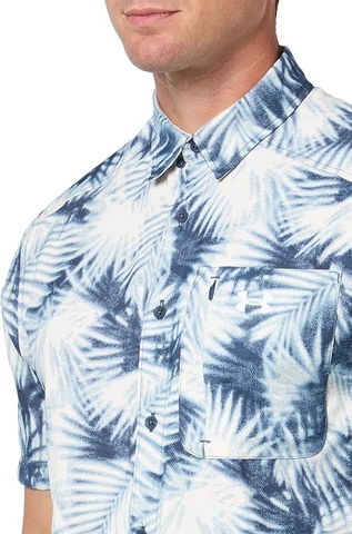 Áo Sơ mi Nam Under Armour Chính hãng - Dockside Short Sleeve - Màu Xanh/Trắng | JapanSport 1376577-279