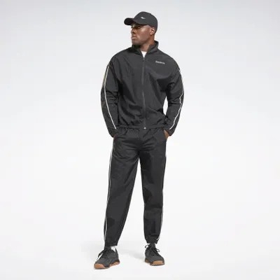 Bộ thể thao Reebok Chính hãng - Te Piping Tracksuit - Đen | JapanSport GS9309