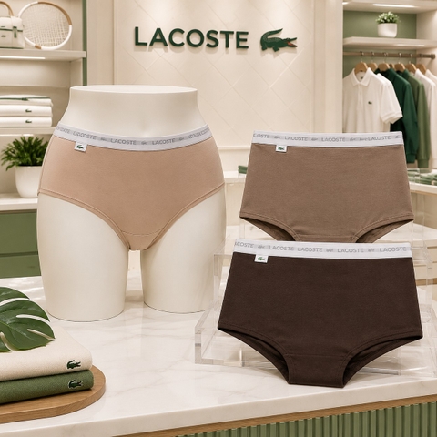 Quần Boxer Nữ Lacoste Chính hãng - Womens Cotton Stretch BoyshortsUnderwear - Màu Nâu | JapanSport 5F8881-51-I87