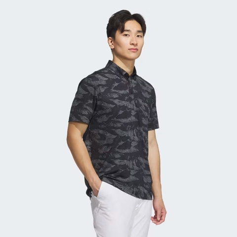 Áo Polo Adidas Nam Chính Hãng -Short-Sleeve Polo Shirt with Full Print- Màu Đen | JapanSport JN1225