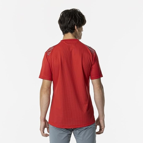 Áo Phông Mizuno Chính Hãng - Short-Sleeved Field Shirt - Màu Đỏ | JapanSport P2MAB040-66