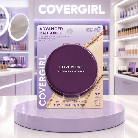 Phấn phủ CoverGirl chính hãng - Advanced Radiance Age-Defying Pressed Powder - Màu 110 Creamy Natural | JapanSport