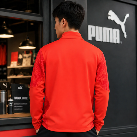 Áo Khoác Puma Chính Hãng -  TEAMCUP TR  - Màu Cam | JapanSport 660105-01