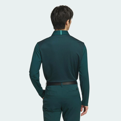 Áo Dài Tay Adidas Nam Chính Hãng - Jacquard Polo Long Sleeve - Màu Xanh | JapanSport JN1237