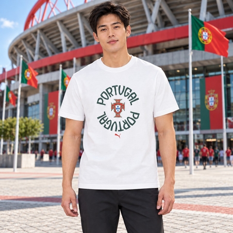 Áo Phông Puma Chính hãng - Portugal ftblNRGY Tee Men - Màu Trắng | JapanSport 780772-25