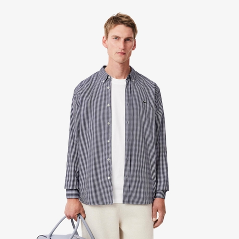 Áo Sơ Mi Lacoste Chính Hãng - Regular Fit Checked - Màu Ghi | JapanSport CH2932-51-522