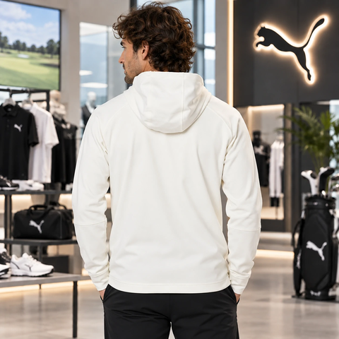 Áo Khoác Nam FOOTJOY Chính Hãng - Contemporary Multi Stretch Hoodie Midlayer - Màu Trắng | JapanSport 38608 FJ-F25-M03