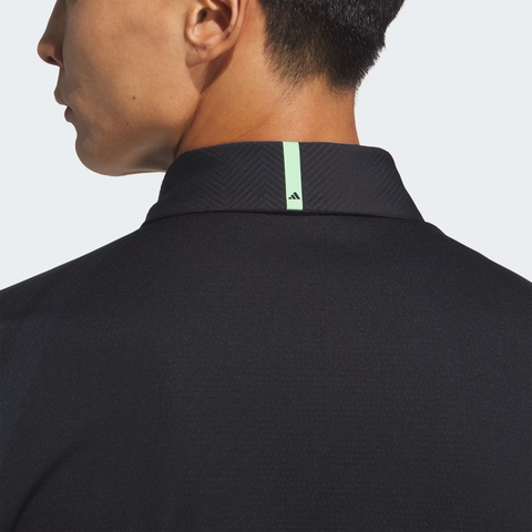 Áo Dài Tay Adidas Nam Chính Hãng - Jacquard Polo Long Sleeve - Màu Đen | JapanSport JN1238