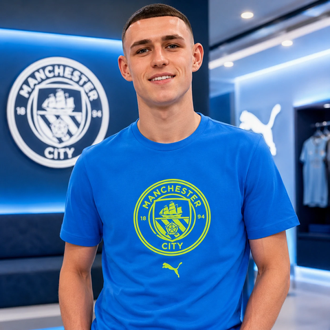 Áo Phông Puma Chính hãng - Manchester City FC FtblCulture Tee - Màu Xanh| JapanSport 782671 23